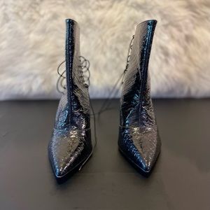 Backless ankle boots